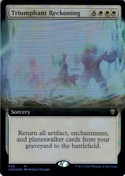 MTG Triumphant Reckoning (Ext Art) (628) | NM Foil | Commander Legends (CMR) - Image 2