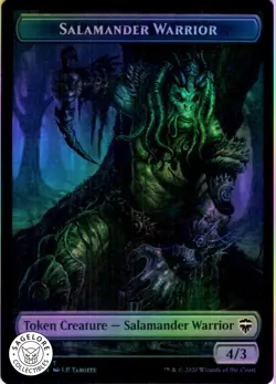 MTG Salamander Warrior-Monarch Token (4 // 14) | NM Foil | Commander Legends - Image 1