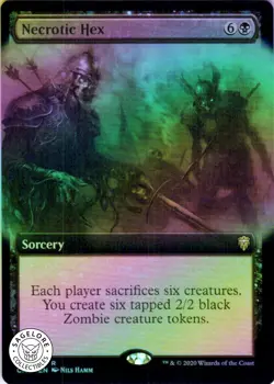MTG Necrotic Hex (Extended Art) (649) | NM Foil | Commander Legends (CMR) - Image 1
