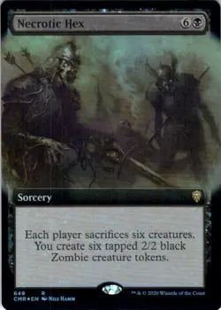 MTG Necrotic Hex (Extended Art) (649) | NM Foil | Commander Legends (CMR) - Image 2