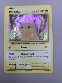 Pikachu Cracked Ice Holo 35/108 XY Evolutions 2016 Pokemon Card - Image 1