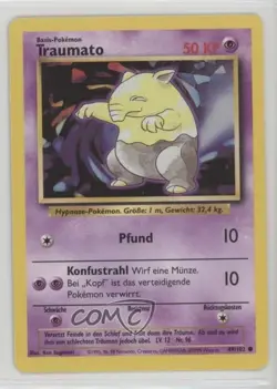 Drowzee German Pokemon Base Set #49 1999 15fy - Image 1