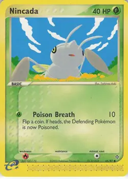 Pokemon TCG Dragon Common-Nincada 66/97 NM - Image 1