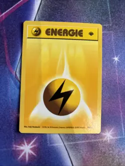 (VP) Lightning Energy Pokemon German Base Set 1st Edition ENERGIE LIGHTNING LP - Image 1