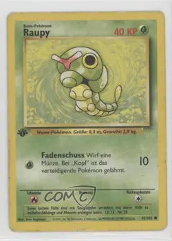 Caterpie German 1st Ed. Pokemon Base Set #45 1999 00jz - Image 1