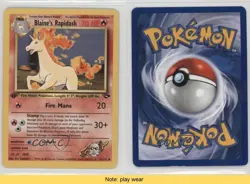Blaine's Rapidash 1st Ed. Pokemon Gym Challenge #33 2000 READ 2u3 - Image 3