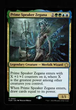 4x Prime Speaker Zegana-Magic the Gathering-MTG-Foundations-Near Mint-4x-rare - Image 1
