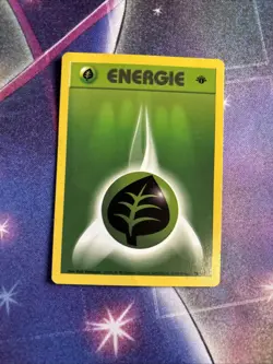 (VP) Grass Energy Pokemon German Base Set 1st Edition (ENERGIE GRASS) 99/102 LP - Image 1