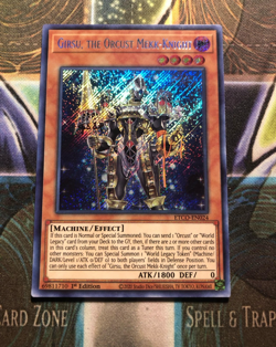 * GIRSU, THE ORCUST MEKK-KNIGHT * 1ST EDITION SECRET RARE ETCO-EN024 YUGIOH! - Image 1