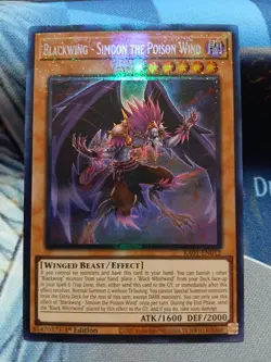 Yugioh Blackwing - Simoon the Poison Wind Collector's Rare RA01-EN012 1st NM - Image 1