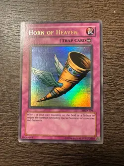 Yugioh Metal Raiders Horn Of Heaven MRD-130 Original Trap Ultra Rare LP - Image 1