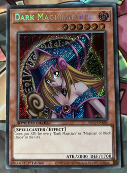 YuGiOh Dark Magician Girl SBC1-ENA05 Secret Rare 1st Edition - Image 1