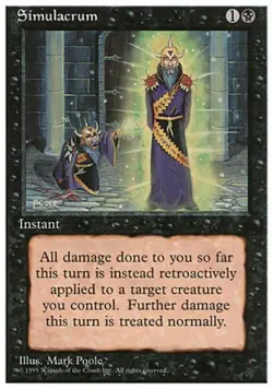 Simulacrum - Medium Play MTG 4th Edition - Image 1