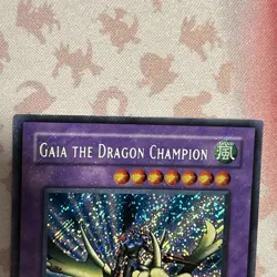 Yugioh Asian English - Gaia the Dragon Champion LOB-125 1st Edition Secret Rare - Image 3