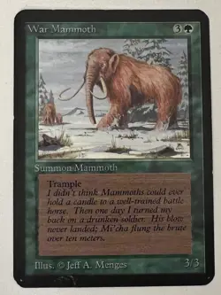 Magic the Gathering MTG Alpha War Mammoth LP (Beta Bob) - Image 1