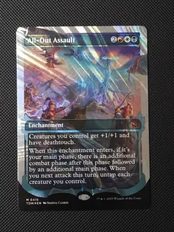 MTG English All-Out Assault (Showcase) (Halo Foil) NM/SP Tarkir: Dragonstorm - Image 1