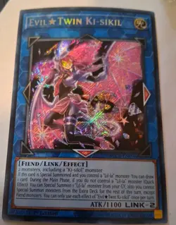 YUGIOH Evil Twin Ki-Sikil BLCR-EN096 Secret Rare Card 1st Edition LP - Image 1