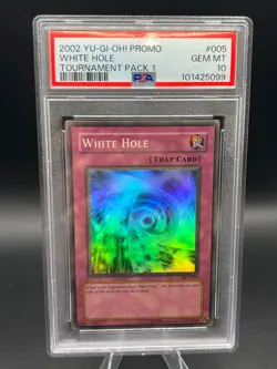 🔥 YUGIOH TOURNAMENT PACK 1 TP1-005 WHITE HOLE SUPER RARE PSA 10 NEW CERT! - Image 1
