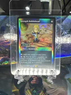 🪄STRENGTH BOBBLEHEAD ~ Serialized Foil 341/500 Fallout MTG M/NM🪄 - Image 1