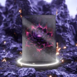 MTG Card Sleeves 100CT (Crimson Black Lotus), Matte Art Card Sleeves, Matte Back - Image 2