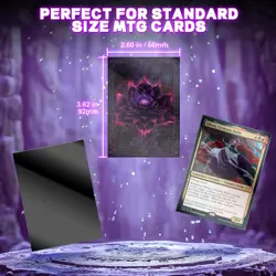 MTG Card Sleeves 100CT (Crimson Black Lotus), Matte Art Card Sleeves, Matte Back - Image 2
