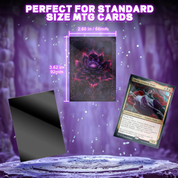 MTG Card Sleeves 100CT (Crimson Black Lotus), Matte Art Card Sleeves, Matte Back - Image 2
