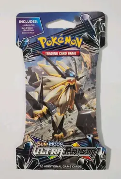 Pokemon Ultra Prism Sealed Sleeved Booster Pack TCG Trading Card Game - Image 1