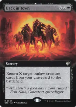 Back in Town (Extended Art) Commander: Outlaws of Thunder Junction Regular - MTG - Image 1