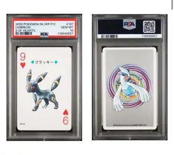 UMBREON PSA 10 Pokemon Silver Version Playing Card 9 OF HEARTS 197 Poker Low Pop - Image 1