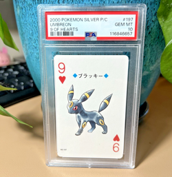 UMBREON PSA 10 Pokemon Silver Version Playing Card 9 OF HEARTS 197 Poker Low Pop - Image 2