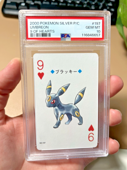 UMBREON PSA 10 Pokemon Silver Version Playing Card 9 OF HEARTS 197 Poker Low Pop - Image 3