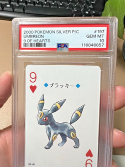 UMBREON PSA 10 Pokemon Silver Version Playing Card 9 OF HEARTS 197 Poker Low Pop - Image 5