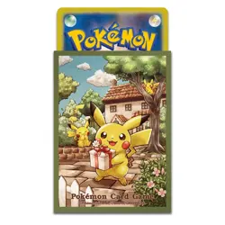 Green Version Pikachu's Gift Single Card Sleeve Pokemon Center Japan Exclusive - Image 1