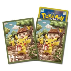 Green Version Pikachu's Gift Single Card Sleeve Pokemon Center Japan Exclusive - Image 2