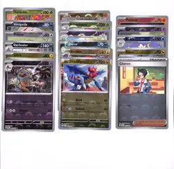 17 Card Pokemon Lot - Pokemon Black Bolt / White Flare Pokeball Holo NM - Image 1