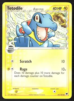 Totodile Delta Species 67/101 Common Regular Dragon Frontiers Pokemon Card - Image 5