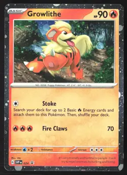Growlithe SVP 024 Cosmos Holo Scarlet & Violet Black Star Promo Pokemon Card - Image 5