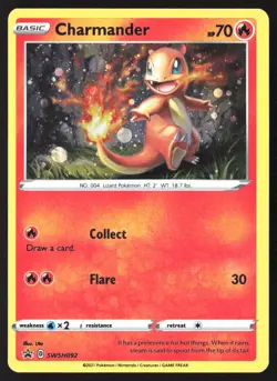 Charmander SWSH092 Cosmos Holo Black Star Promo Pokemon Card - Image 1