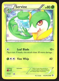 Servine RC2/RC25 Legendary Treasures: Radiant Collection Reverse Pokemon Card - Image 1
