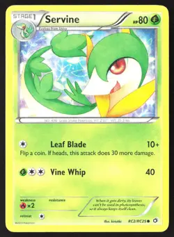 Servine RC2/RC25 Legendary Treasures: Radiant Collection Reverse Pokemon Card - Image 3