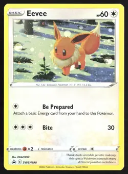 Eevee SWSH190 Cosmos Holo Black Star Promo Pokemon Card - Image 5