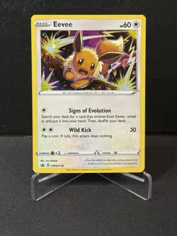 Eevee SWSH118 Cosmos Holo Black Star Promo Pokemon Card - Image 1