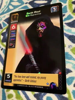 Darth Maul Rare Foil Decipher 1999 Young Jedi Menace of Darth Maul CCG Card - Image 1