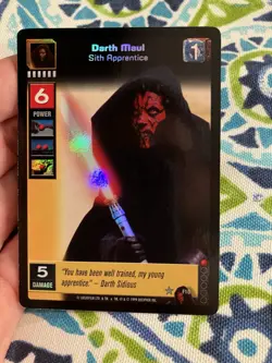 Darth Maul Rare Foil Decipher 1999 Young Jedi Menace of Darth Maul CCG Card - Image 3