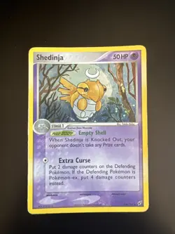 Shedinja Pokemon TCG Deoxys Card 14/107 2005 Reverse Holo Ungraded Played - Image 1