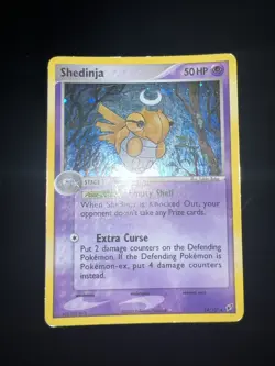 Shedinja Pokemon TCG Deoxys Card 14/107 2005 Reverse Holo Ungraded Played - Image 2