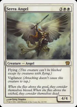 Serra Angel 9th Edition NM White Rare MAGIC THE GATHERING MTG CARD ABUGames - Image 1