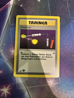 (VP) German Item Finder 74/102 Rare Base Set Pokemon Card MP (creased) - Image 1