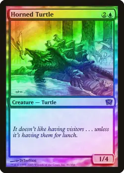 Horned Turtle FOIL 9th Edition NM Blue Common MAGIC GATHERING CARD ABUGames - Image 1