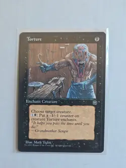 Torture (Art A) - Homelands - MP - MTG Magic - Common - Enchant Creature - Image 1